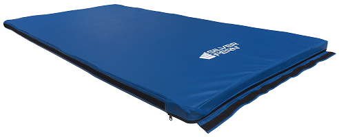 blue gymnastics mat