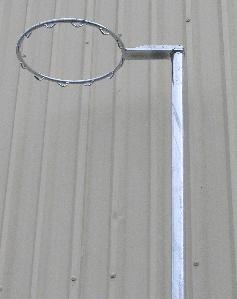 Fixed Height Netball Pole 40NB - with net hooks-0