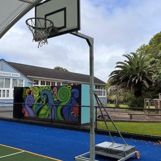 Portable Freestanding Intermediate Basketball Unit - Fixed Height