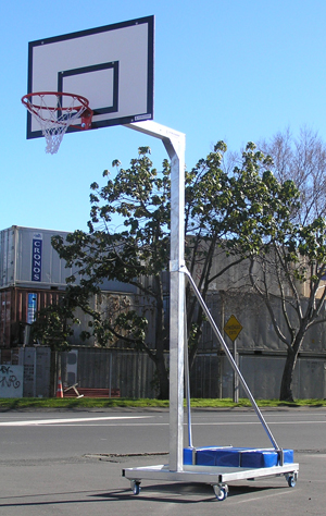 Portable Freestanding Intermediate Basketball Unit - Fixed Height-0