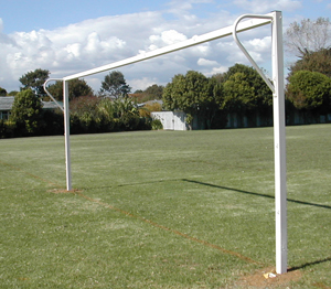 Match Soccer Goals White Powder Coat Finish- Socketed-0