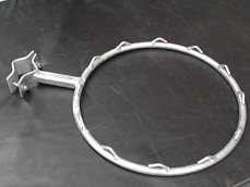 Galvanised Clamp On Netball Hoop - with net hooks-0