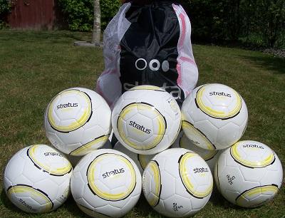 10 x Stratus Stealth Soccer Ball Kit Size 3-0