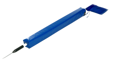 Pole & Spike with PVC Flag & Protector - 1.25m-0