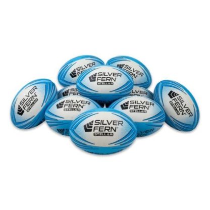 10 x Silver Fern Stellar Rugby Ball Kit - Size 5, 4, 3 & 2.5
