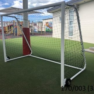 Freestanding Aluminium Football Goals - 3m x 2m with Wheels